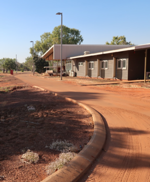 A photo of the administration building at West Kimberley Regional Prison.