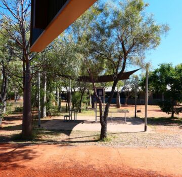 West Kimberley Regional Prison outdoor basketball hoop